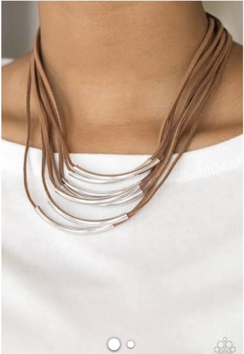 Brown Suede Necklace Paparazzi | eBay