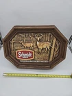 Vintage 1980s NOS Plastic Schmidt Beer Woodie Wall Mount Deer Advertising Sign