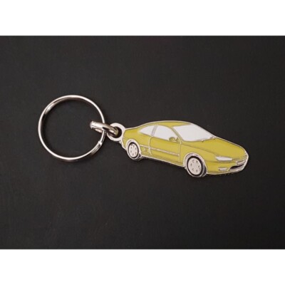 Peugeot 406 Coupe Profile Keychain, V6 (Yellow)
