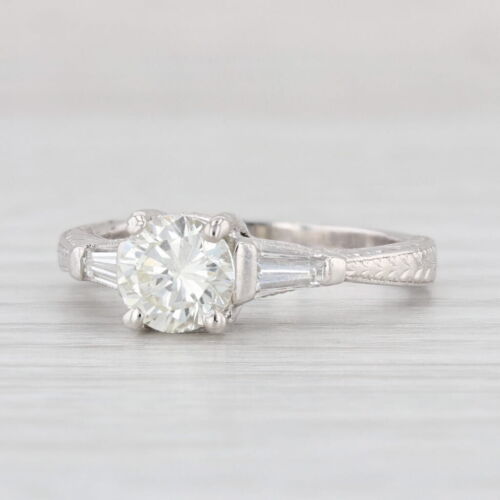 1.15ctw Round Diamond Engagement Ring 18k Gold Platinum Size 6 Simon G GIA