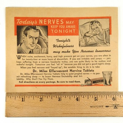 Dr. Miles 1940 Booklet Nervine Alka-Seltzer One-A-Day Ads U.S. Population 1940