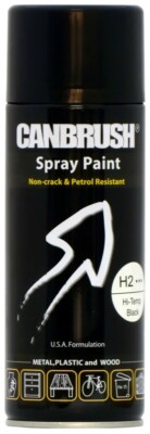Canbrush Hochtemperatur Ofen Motoren Aerosol Sprühfarbe 600°C Matt Schwarz Neu