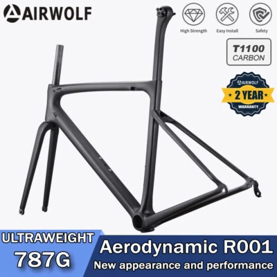 AIRWOLF T1100 Carbon Ultralight 787g Road Bike Carbon Frame 700C Racing Bicycle
