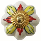 Furniture knob furniture handle porcelain furniture knobs ceramic XL white yellow red 47 gold
