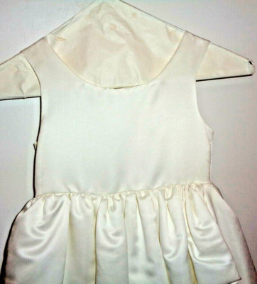  Fancy White Dress Little  Girls Size 4 Formal Fancy Party Wedding-Handmade