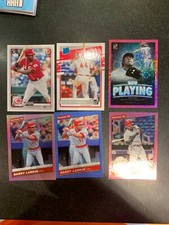Aristedes Aquino rookie card pink foil refractor Barry Larkin, Eugenio Suarez