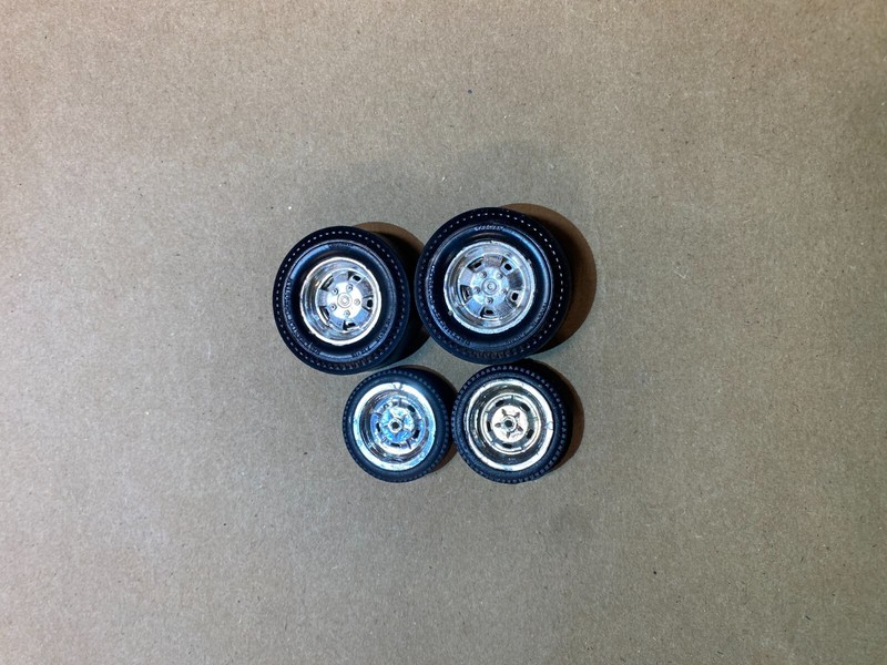 BIGS & Littles VINTAGE Racemaster Tires & Wheels Set Drag Hot Rod 1/25 Scale WOW