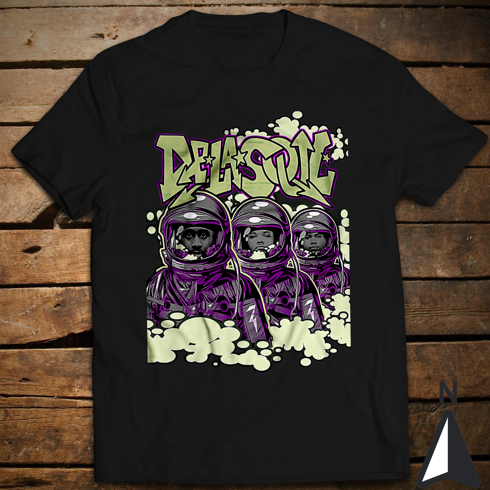 Hip Hop Music T-Shirt De La Soul 3 Feet High and Rising The Grind Date