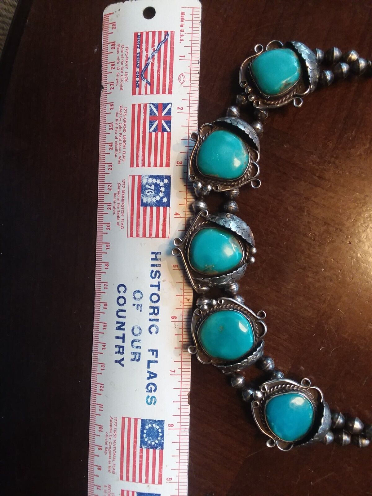 Native American Turquoise Choker Necklace HUGE!!! - image 16