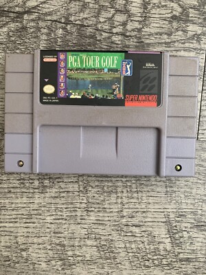 PGA Tour Golf Super Nintendo Game/ Box and Game (No Booklet)