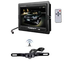 Kit retromarcia telecamera da targa  wireless con monitor LCD 7" auto camper