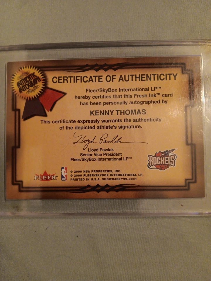 Fleer Flair Mystique Kenny Thomas 1999 tinta fresca Foto 2 de 2