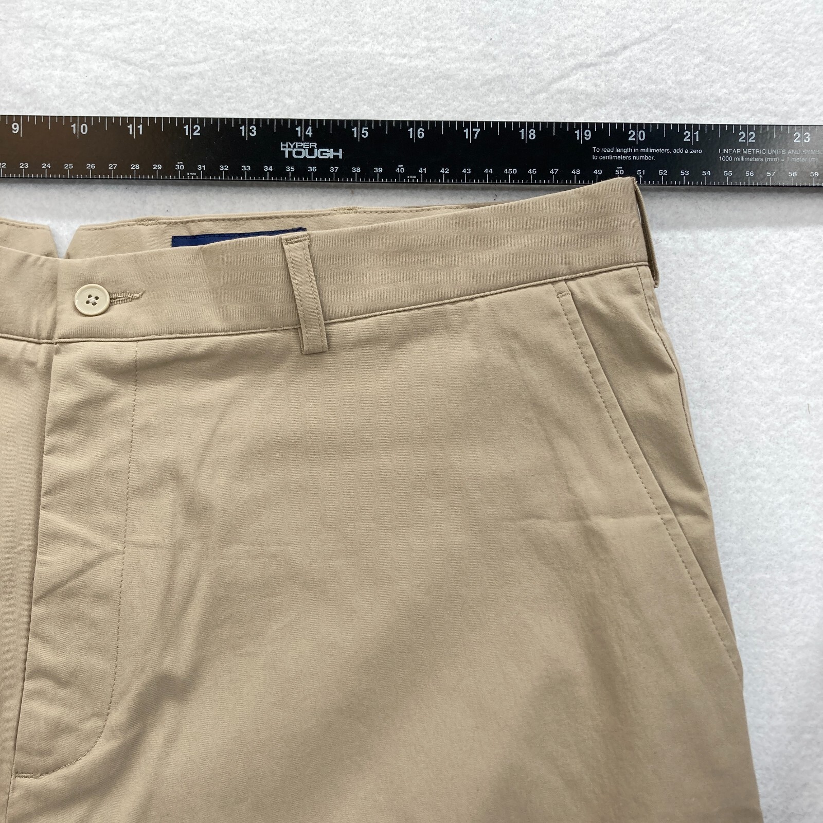 Dunning Mens 40x32 Brown Stretch Fabric Golf Pants Mid Rise Flat Front