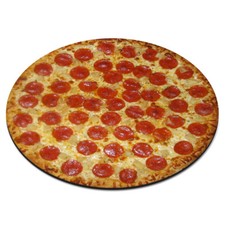 PEPPERONI PIZZA CIRCULAR PC COMPUTER MOUSE MAT PAD - Funny Fast Food