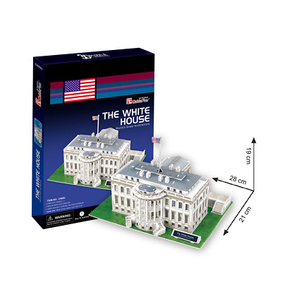 Cubic Fun The White House Architecture 3D Puzzle DIY Model Kit 65-Piece Age 9+