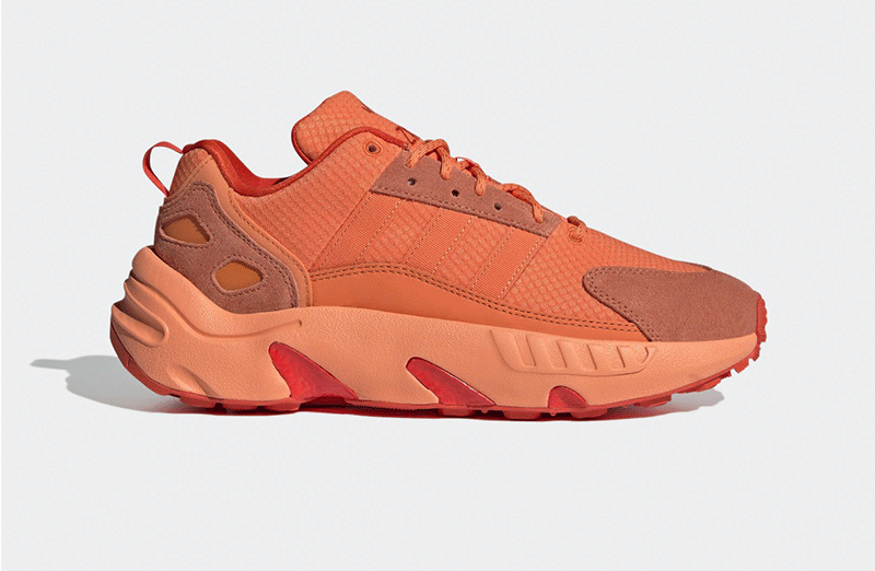 こと出品 adidas Originals ZX 22 Boost Low Top Orange Men's Sneakers