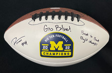Roman Wilson Signed Multi Inscribed Michigan Wolverines Big Ten Champs Football
