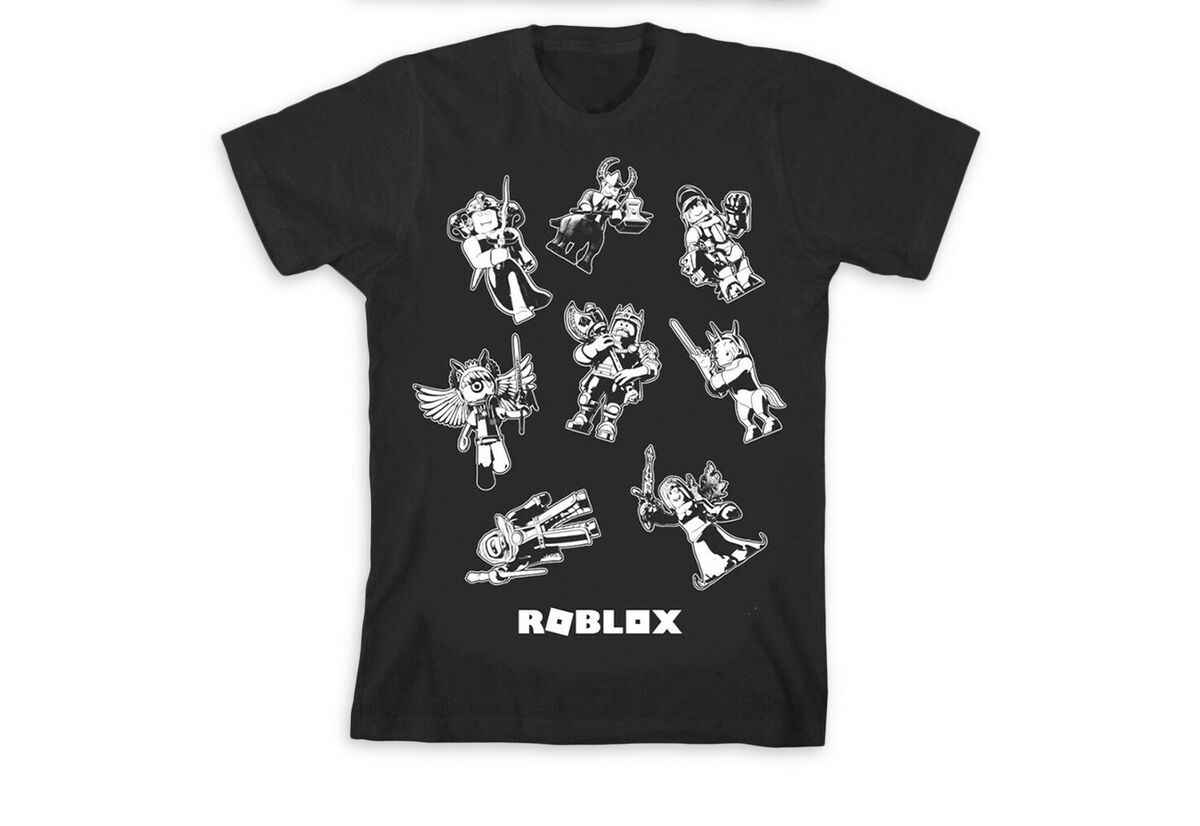 LICENSED Boy's ROBLOX GITD Warrior Character Print Short Sleeve Crew  T-Shirt