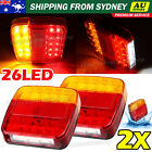 <!--F#f_0-->2X Trailer tail lights 26 LED Stop Tail Lights Kit Submersible Boat Truck Lamp<!--F/-->