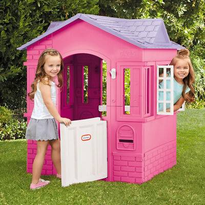 Casa De Juguetes Rosa Casitas Para Niñas Jugar En Interior Exterior Patio Juegos