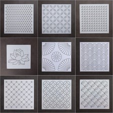 Sashiko Stencils Embroidery Templates Quilting Patterns - 22cm Collection MD