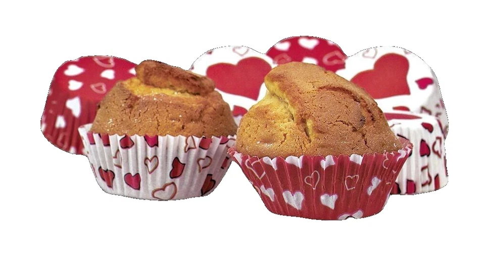 Muffin Cupcake Backförmchen Förmchen Herz Mini 50 Stück aus Papier Städter - Bild 3 von 4