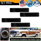 4X Smoked Front & Rear Side Markers Parking Lights For 1984-1988 Jeep J10 & J20