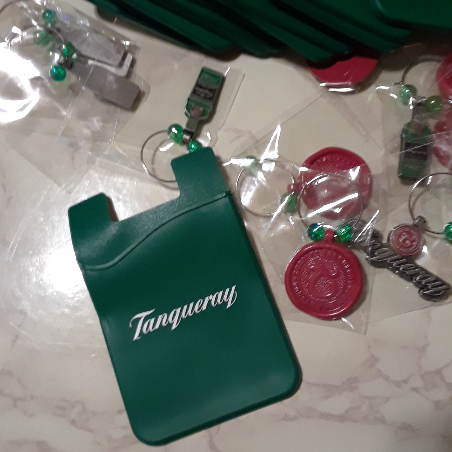 Tanqueray Card Holder Sticky Back Lot of 19 New with Drink Markers-image