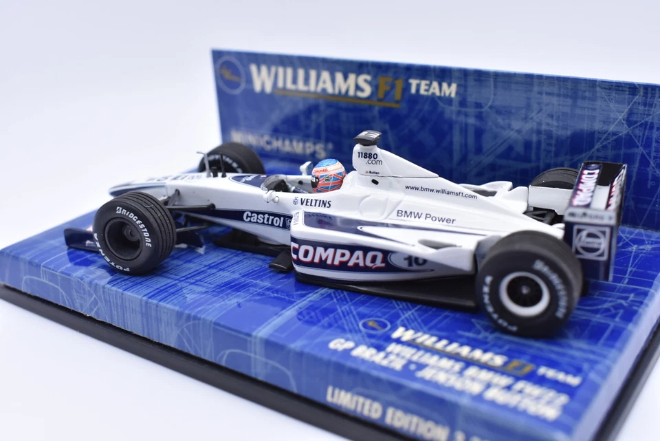 Modellino auto Formula 1 F1 scala 1:43 Wiliams BMW FW22 BUTTON BRAZIL modellismo - Immagine 4 di 4