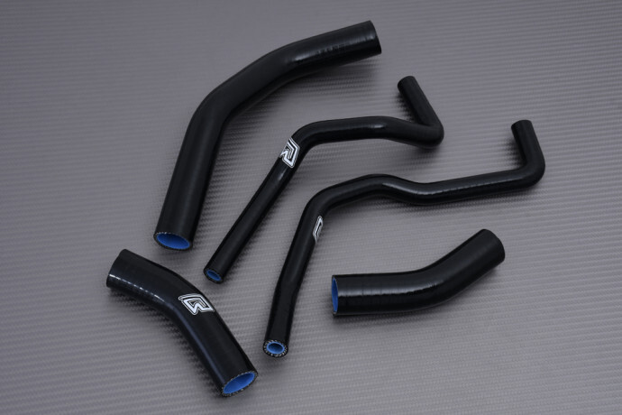 Durites de radiateur eau noires pour Yamaha XSR 700 de 2016 à 2024