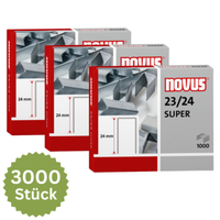 3000 X Heftklammern Tackerklammern Novus 23/24 Aus Stahldraht, Verzinkt *