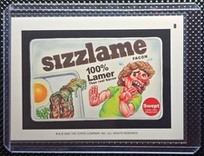 2022 Wacky Packages Old School Series 10 Sizzlame 8 - Ludlow Snap-Back