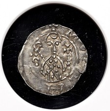 NETHERLANDS, Utrecht. Willem van Pont, 1054-1076, Silver Denier, NGC AU55