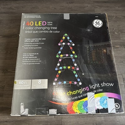 GE 40 LED Color Changing Lightshow 60'' Santa 8 Color Effects Functions Rare