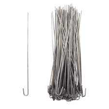 Aluminum 8inch 100 Packs Chain Link Fence Ties, 12.5 Gauge Aluminum Wire Hook...