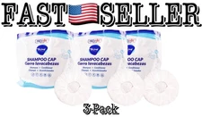 Medway No-Rinse Shampoo Cap Gentle, pH‑Balanced, Waterless Hair Wash (3-Pack)
