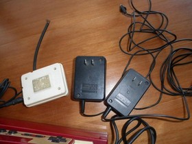 Famicom Console & Disk System w/ RF Switch, 2 Adapters Untested Junk