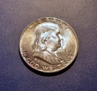 Originally Toned Gem BU 1955 "Bugs Bunny"  Franklin Half Dollar