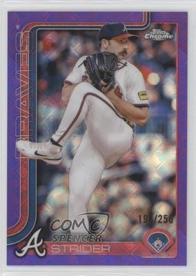 2025 Topps Chrome Logofractor Edition Purple Refractor /250 Spencer Strider 13ql