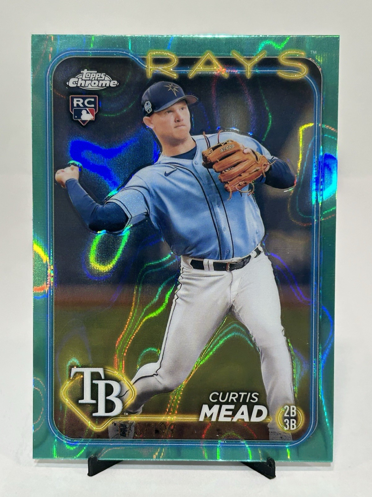 2024 Topps Chrome - Curtis Mead #209 Aqua Lava Refractor /199 (RC)   #765