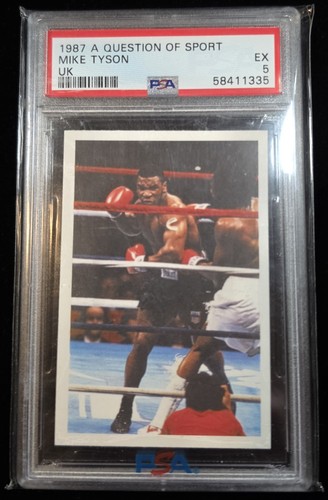 Iron Mike Tyson 1987 UK A Question of Sport PSA 5 Rookie Card RC