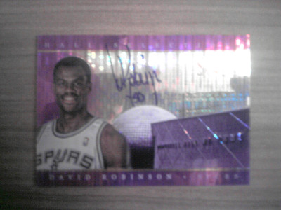 2013-14 PANINI SELECT HALL SELECTIONS SIGNATURES PURPLE DAVID ROBINSON #05/30