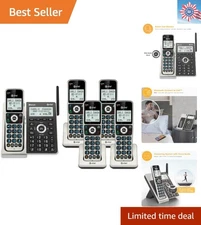 Smart Cordless Phone System with Bluetooth & User-Friendly Design - 5 Handsets
