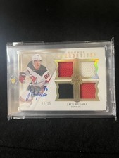 JACK HUGHES THE CUP RPA FOUNDATIONS /15 2019-20 QUAD JERSEY Auto Rookie 🔥🔥🔥