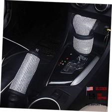 2 Pcs Bling Bling Auto Car Shift Gear Handbrake Cover - Luster Crystal