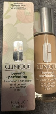 Clinique Beyond Perfecting Foundation + Concealer 02 CN 10 Alabaster FS NIB Free