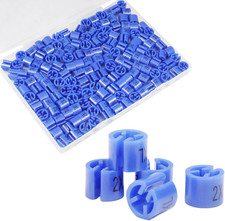 150Pcs Plastic Clothes Hanger Size Color-Coding Garment Size Markers, Fit 3.5Mm