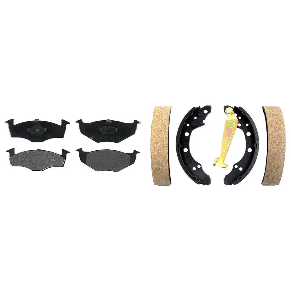 Pastillas de freno delanteras metálicas y zapatas traseras Element3 para Volkswagen Golf 1996-1997 Foto 4 de 4