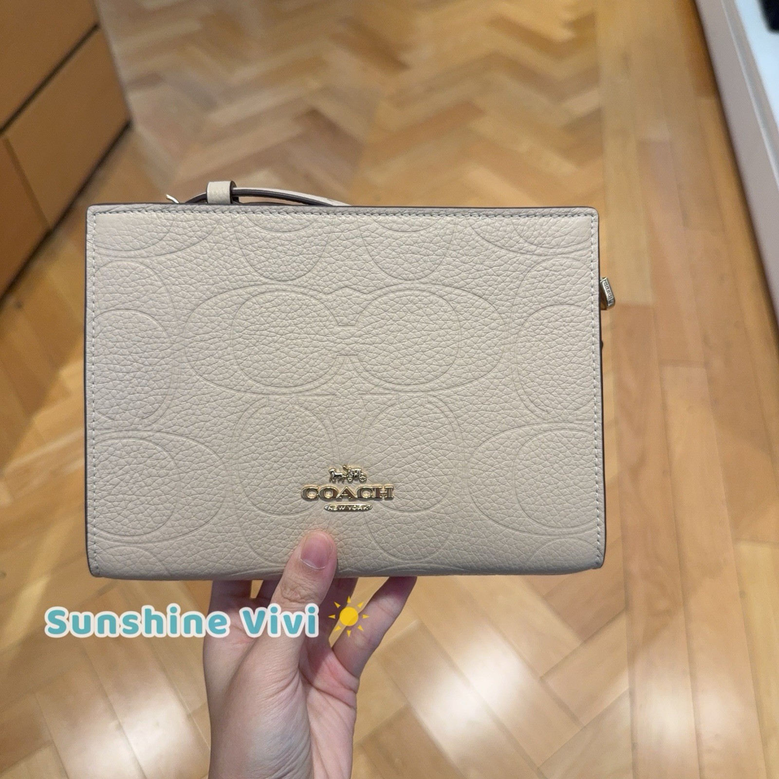 NWT Coach Slim Crossbody Bag Signature Leather CCI75 OAT refined pebble Leather