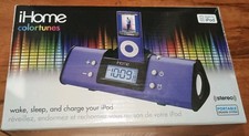iHome Colortunes iH16 Portable iPod Docking Station Alarm Clock/Speaker New